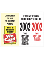 2023 Age of Purchase Sticker - Tobacco/Alcohol 21 Year