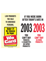 2024 Age of Purchase Sticker - Tobacco/Alcohol 21 Year