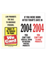  2025 Age of Purchase Sticker - Tobacco/Alcohol 21 Year