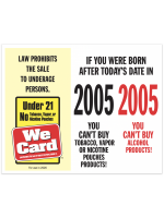 2026 Age of Purchase Sticker - Tobacco/Alcohol 21 Year