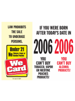 2027 Age of Purchase Sticker - Tobacco/Alcohol 21 Year