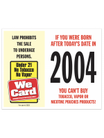2025 Age of Purchase Sticker - Tobacco, Vapor - 21 Year