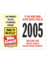 2026 Age of Purchase Sticker - Tobacco, Vapor - 21 Year
