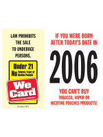 2027 Age of Purchase Sticker - Tobacco, Vapor - 21 Year