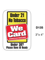 3x4 Sticker Tobacco 21 Year/Under 30?