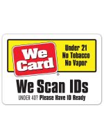 We Scan IDs 6 x 8.5 Decal - UNDER 40