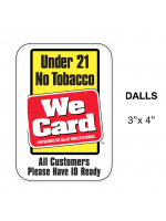 3x4 Sticker Tobacco 21 Year/All Customers 