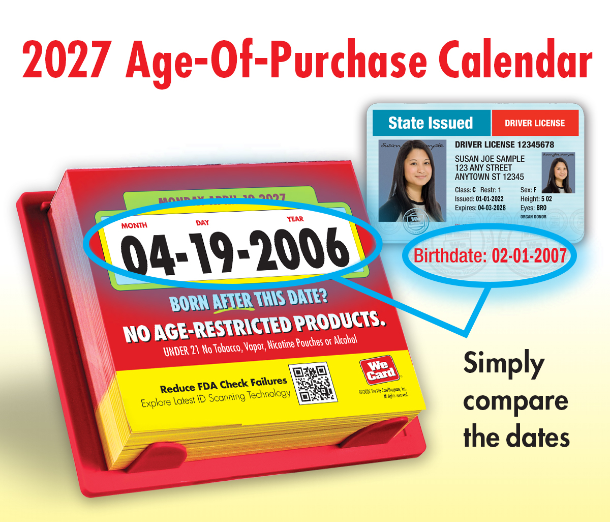 2027 Age-Of-Purchase Calendar